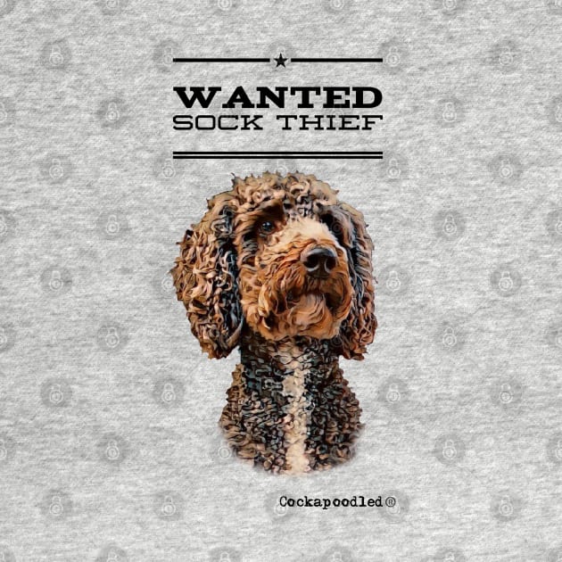 Cockapoo / Doodle Dog Sock Thief by WoofnDoodle 